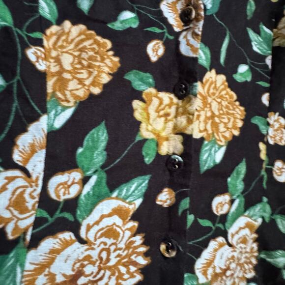 Revolve x ASTR the label Morgan Dress in Black & Marigold Floral Mini Dress 90s - Picture 6 of 7